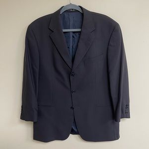 Hugo Boss Einstein Sigma 100% Virgin Wool Black Button Up Blazer Size 40s